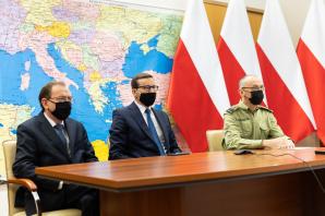 [VIDEO] Odprawa służb w sprawie sytuacji na granicy polsko-białoruskiej