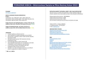 Mistrzostwa Świata FIFA 2022 w Katarze – poradnik dla Kibica