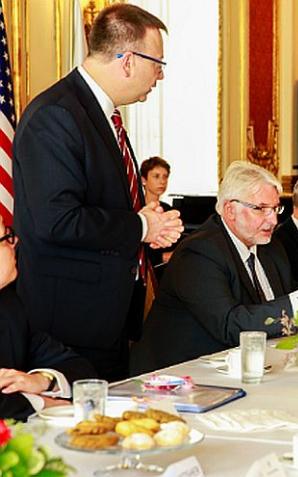 Minister Witold Waszczykowski w Nowym Jorku z ministrami San Marino, Monako, Mozambiku, Tanzanii i Kosowa