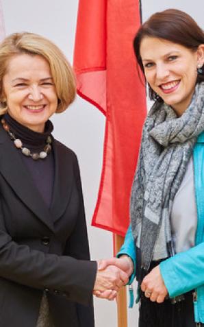 Wiedeń: Spotkanie z sekretarz stanu w Ministerstwie Spraw Wewnętrznych Karoline Edtstadler