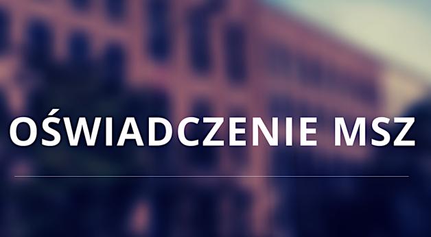 Oświadczenie MSZ po publikacji raportu ICAO z dochodzenia ws. przymusowego lądowania samolotu Ryanair w Mińsku