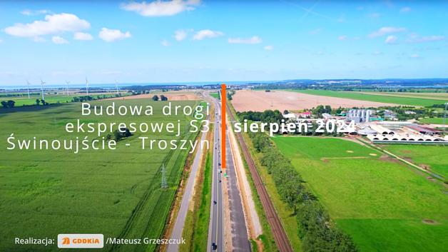 [VIDEO] S3 Świnoujście - Troszyn, sierpień 2024 r.